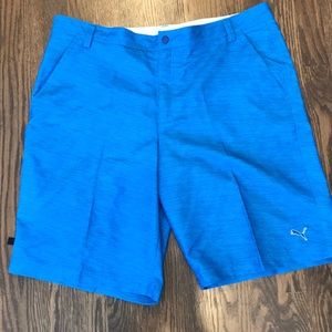 Mens Puma Golf Shorts SIZE 33 Blue/ Turquoise